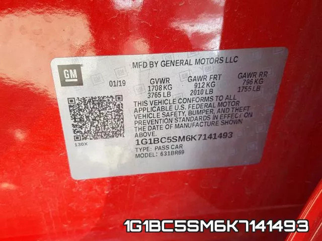 1G1BC5SM6K7141493 фото 2