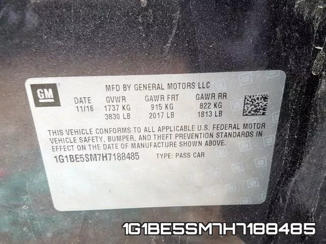 1G1BE5SM7H7188485 фото 2