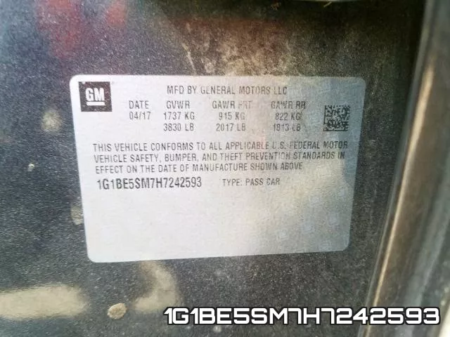 1G1BE5SM7H7242593 фото 2