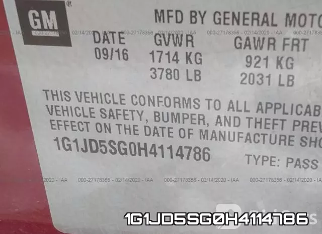 1G1JD5SG0H4114786 фото 8