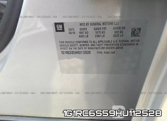 1G1RC6S59HU112528 фото 8