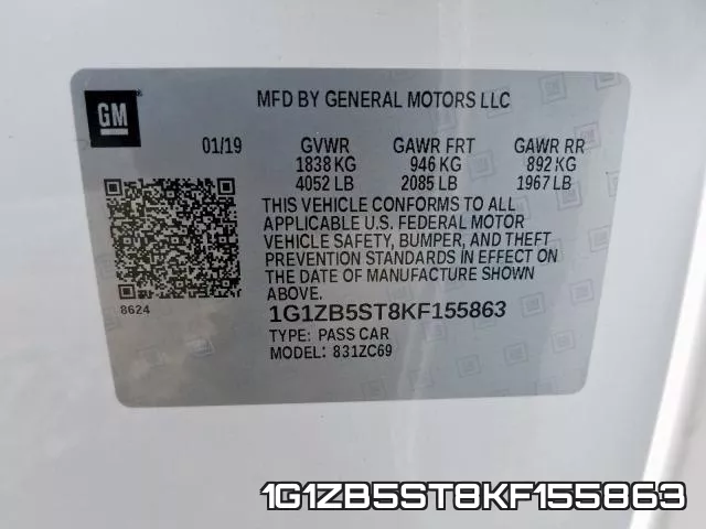 1G1ZB5ST8KF155863 фото 2