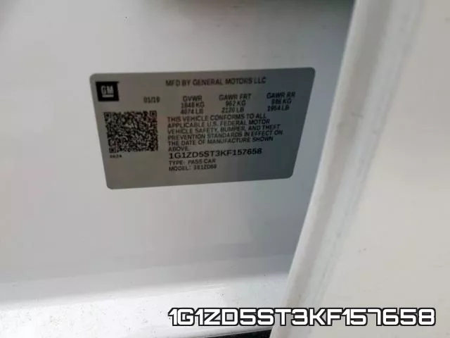 1G1ZD5ST3KF157658 фото 2