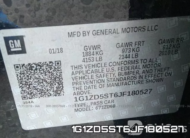 1G1ZD5ST6JF180527 фото 6