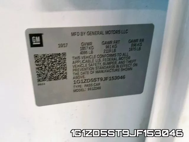 1G1ZD5ST9JF153046 фото 2