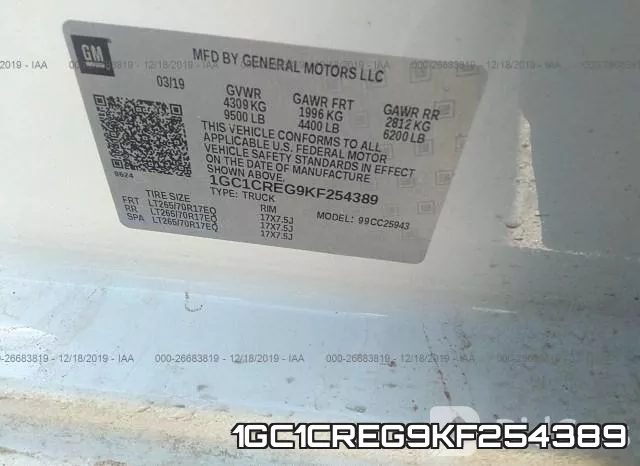 1GC1CREG9KF254389 фото 7