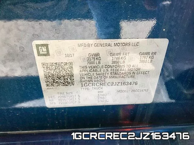 1GCRCREC2JZ163476 фото 2