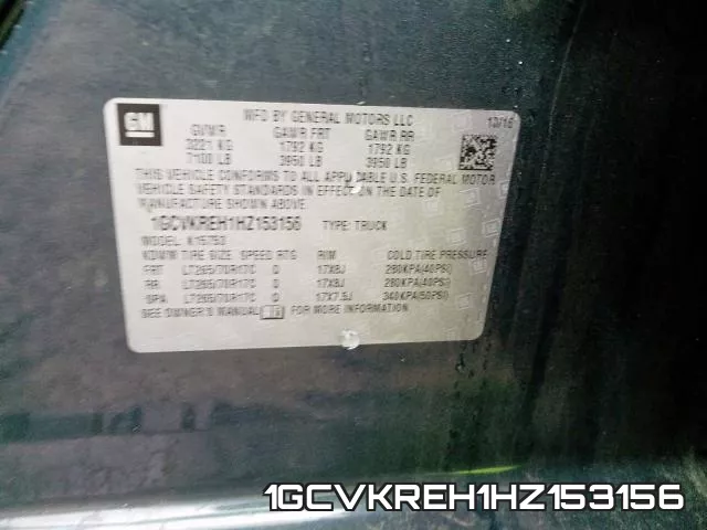 1GCVKREH1HZ153156 фото 2