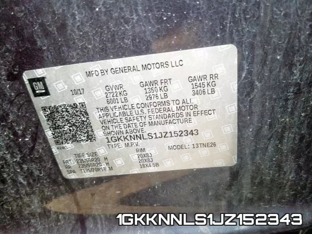 1GKKNNLS1JZ152343 фото 2