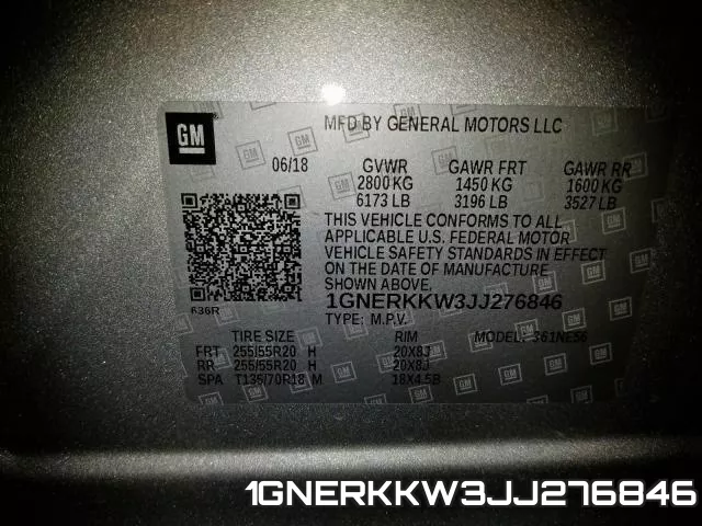 1GNERKKW3JJ276846 фото 2