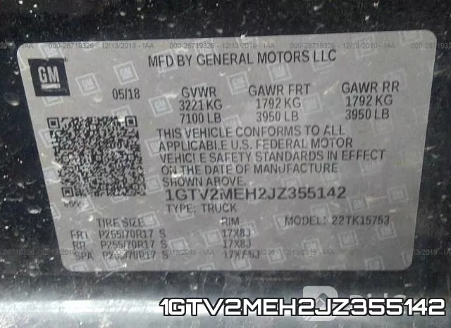 1GTV2MEH2JZ355142 фото 9