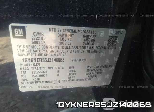 1GYKNERS5JZ140063 фото 8