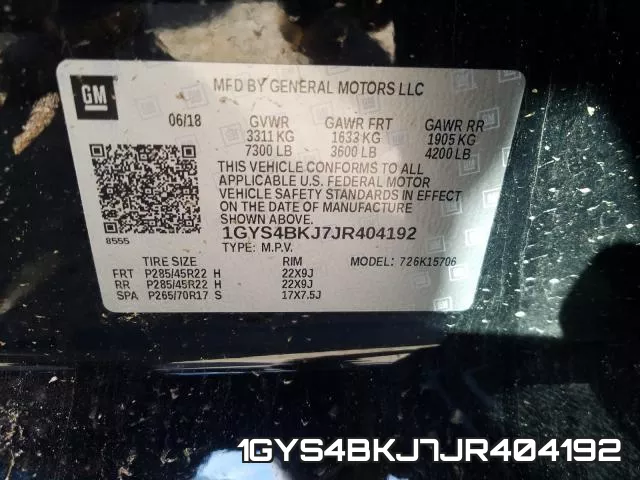 1GYS4BKJ7JR404192 фото 2
