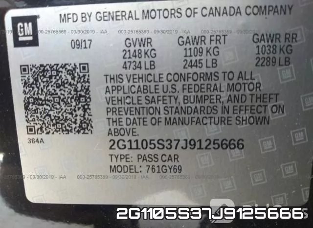 2G1105S37J9125666 фото 7