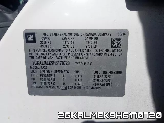 2GKALMEK9H6170720 фото 2