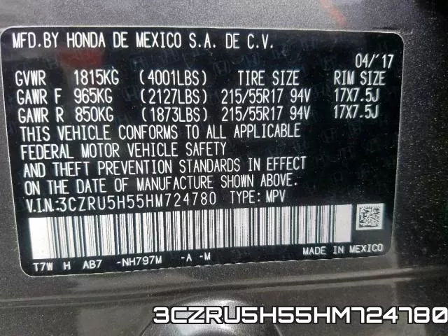 3CZRU5H55HM724780 фото 2