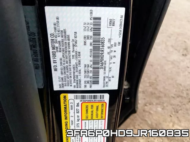 3FA6P0HD9JR160835 фото 2