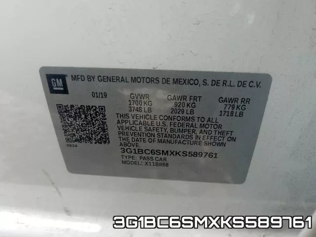 3G1BC6SMXKS589761 фото 2
