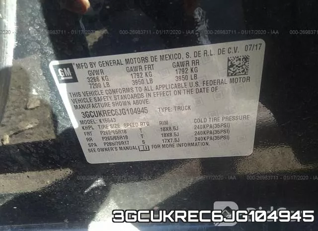 3GCUKREC6JG104945 фото 7