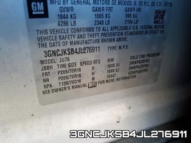 3GNCJKSB4JL276911 фото 2