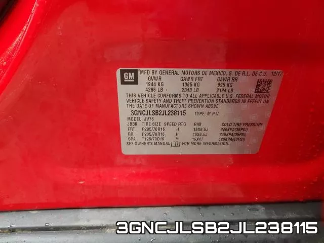 3GNCJLSB2JL238115 фото 2
