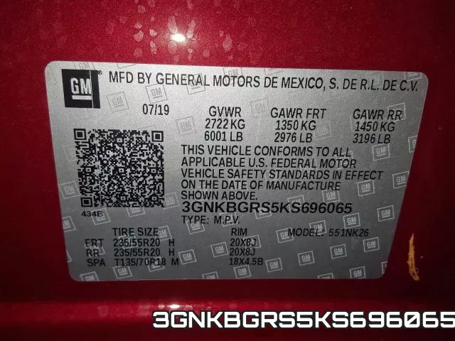 3GNKBGRS5KS696065 фото 2