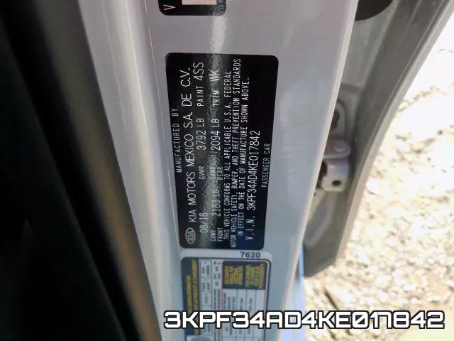 3KPF34AD4KE017842 фото 2