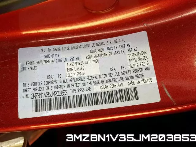 3MZBN1V35JM203853 фото 2