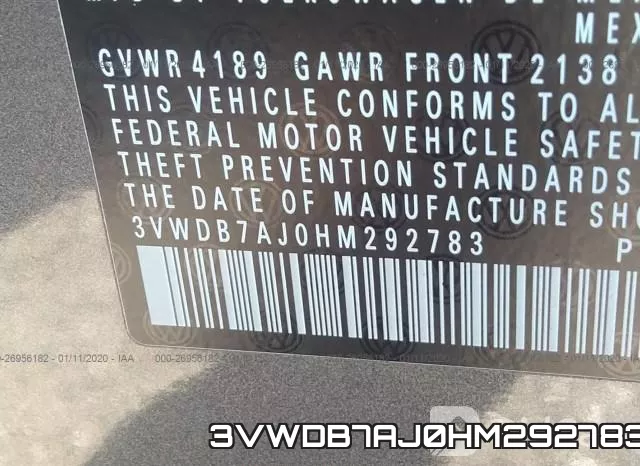3VWDB7AJ0HM292783 фото 9