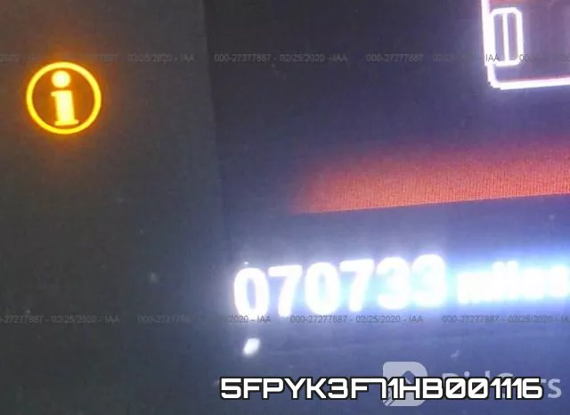 5FPYK3F71HB001116 фото 7