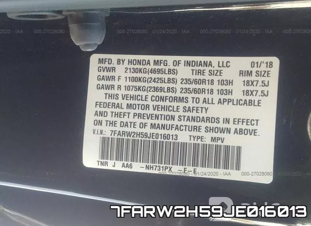 7FARW2H59JE016013 фото 9
