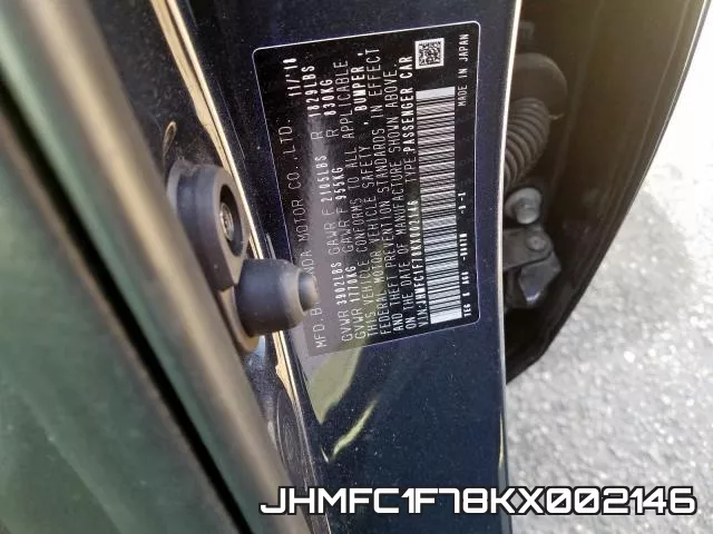 JHMFC1F78KX002146 фото 2