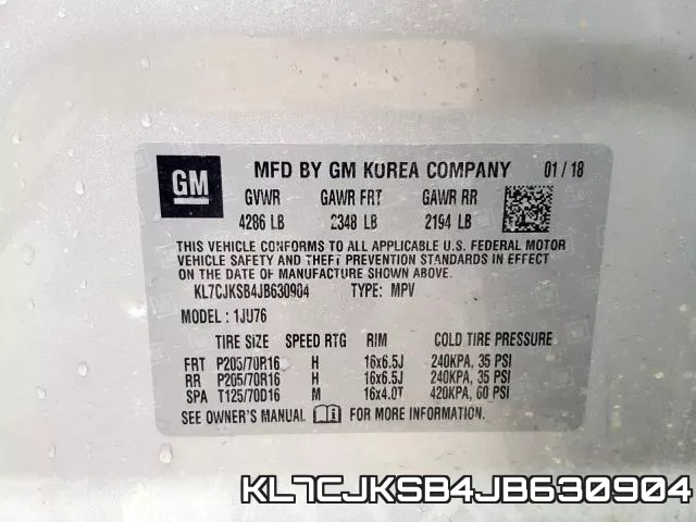 KL7CJKSB4JB630904 фото 2