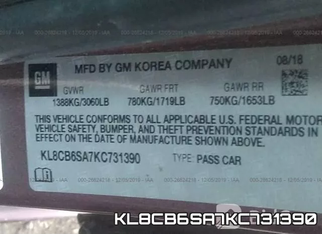 KL8CB6SA7KC731390 фото 7