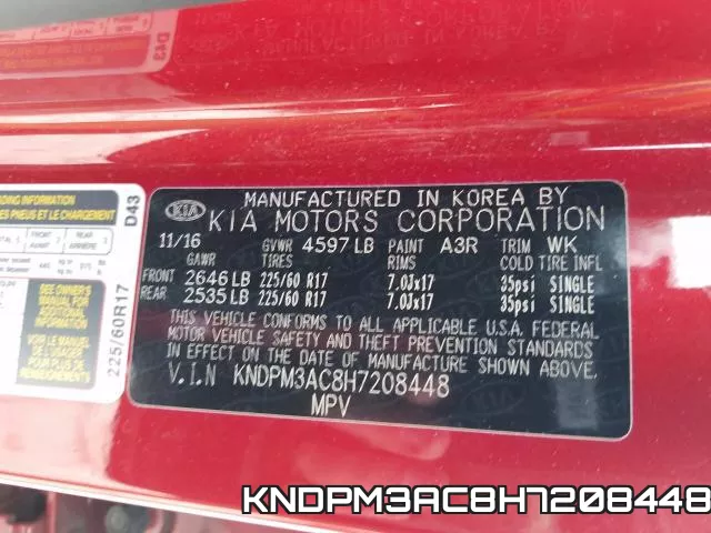 KNDPM3AC8H7208448 фото 2