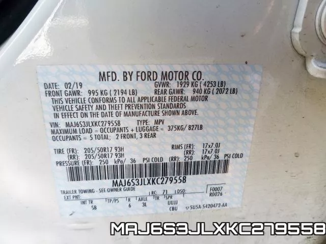 MAJ6S3JLXKC279558 фото 2