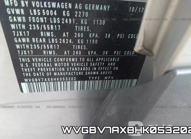 WVGBV7AX8HK053202 фото 7