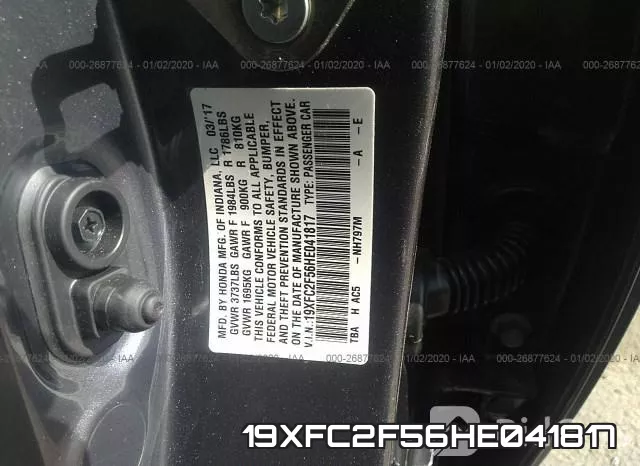 19XFC2F56HE041817 фото 9