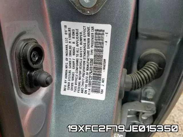19XFC2F79JE015350 фото 2