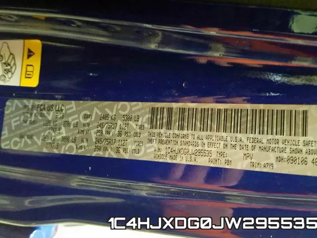 1C4HJXDG0JW295535 фото 2
