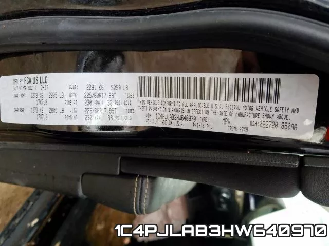 1C4PJLAB3HW640970 фото 2
