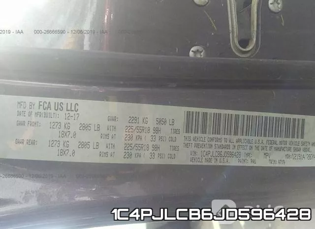 1C4PJLCB6JD596428 фото 5