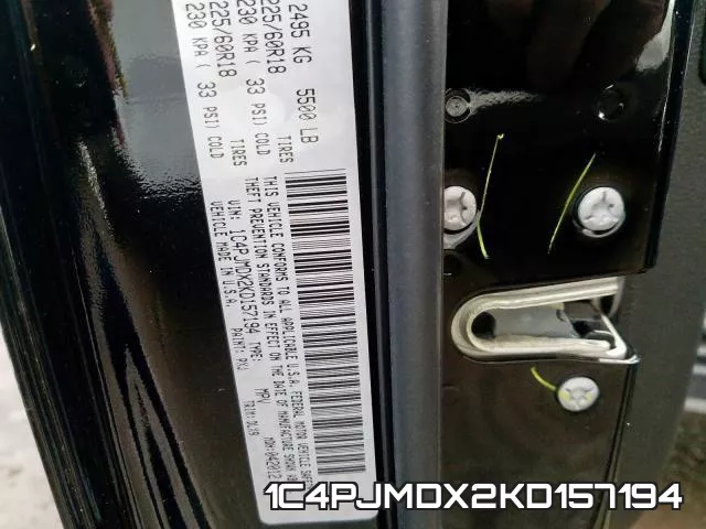 1C4PJMDX2KD157194 фото 2