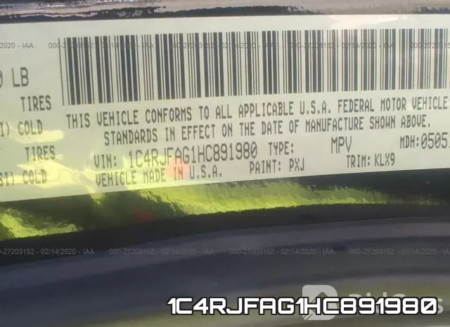 1C4RJFAG1HC891980 фото 6