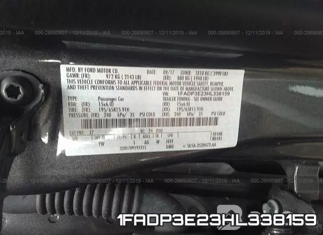 1FADP3E23HL338159 фото 8