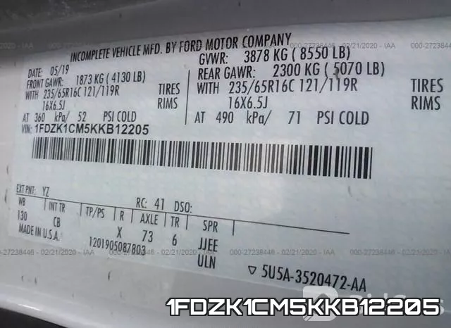 1FDZK1CM5KKB12205 фото 8