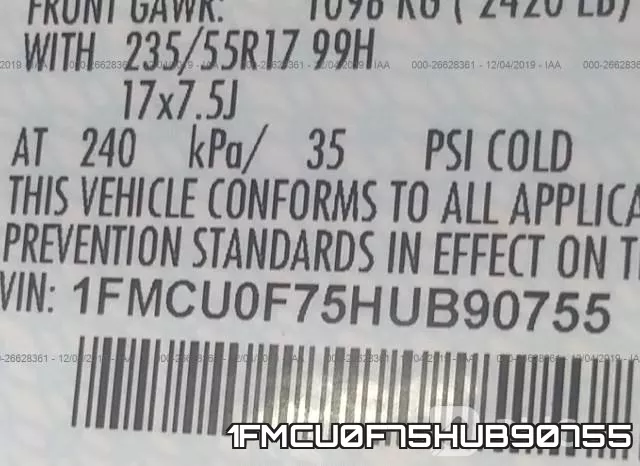 1FMCU0F75HUB90755 фото 9