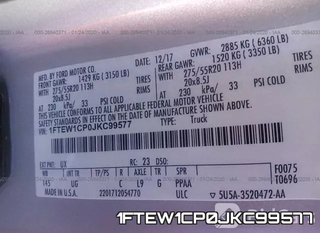 1FTEW1CP0JKC99577 фото 7