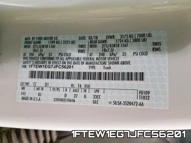 1FTEW1EG7JFC56201 фото 2