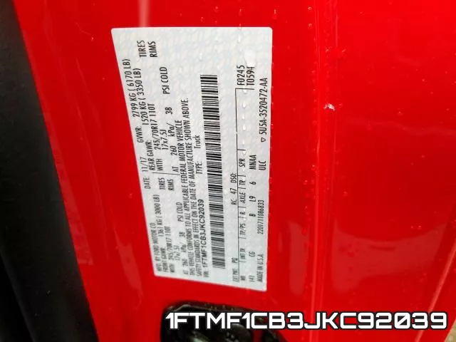 1FTMF1CB3JKC92039 фото 2